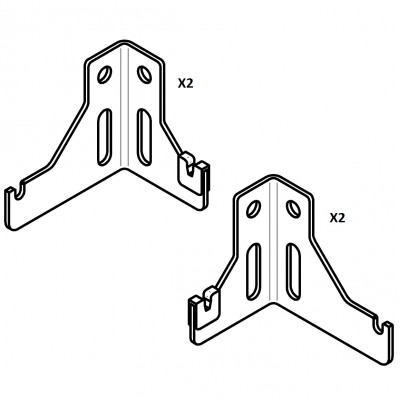Кронштейн настенный для радиаторов 11 типа EVRA, комплект 2+2