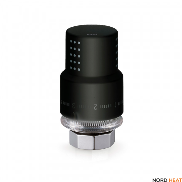 Термостатическая головка SR Rubinetterie "ARIA", черный матовый