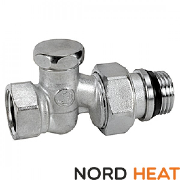 Запорно-регулирующий клапан прямой Giacomini 1/2" НР-ВР с уплотнит. кольцом, R17X033