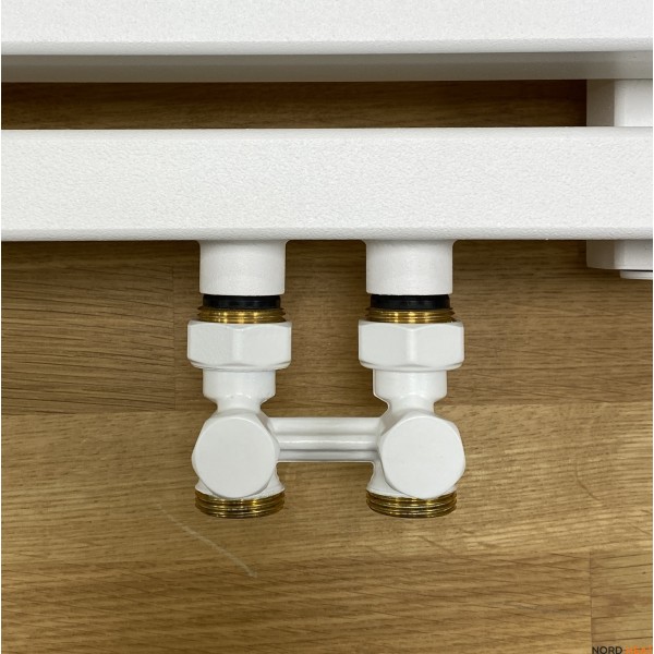 Узел нижнего подключения прямой Giacomini 1/2х3/4, R387X012 RAL 9016 белый Узел нижнего подключения прямой Giacomini 1/2х3/4, R387X012 RAL 9016 белый