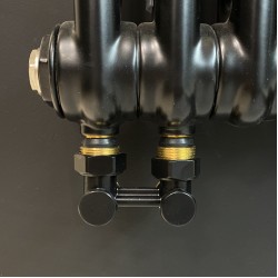 Узел нижнего подключения угловой Giacomini 1/2х3/4, R388X012 черный