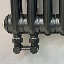 Узел нижнего подключения угловой Giacomini 3/4х3/4, R388X002 черный