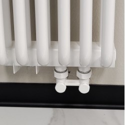 Узел нижнего подключения угловой Giacomini 3/4х3/4, R388X002 белый