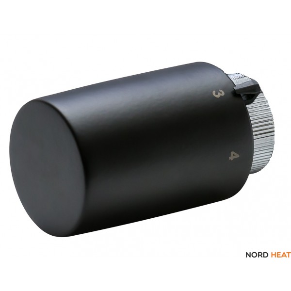 Термостатическая головка M30 x 1,5 Hummel Design RAL 9005, с нулевым положением, жидкостный сенсор