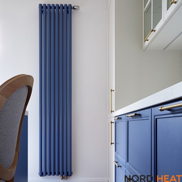 Трубчатый радиатор КЗТО А40 1-1750-8 (1-рядный высота 1784 мм 8 секций длина 401 мм) нижнее правое 1/2"