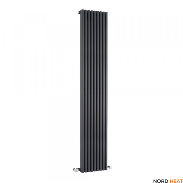 Трубчатый радиатор КЗТО Параллели 1-1750-12 (1-рядный высота 1784 мм 12 секц. длина 301 мм) RAL 9005 текстурный шелк боковое 1/2" Трубчатый радиатор КЗТО Параллели 1-1750-12 (1-рядный высота 1784 мм 12 секц. длина 301 мм) RAL 9005 текстурный шелк боковое 1/2"