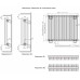 Трубчатый радиатор КЗТО Параллели 1-1750-8 (1-рядный высота 1784 мм 8 секций длина 201 мм) RAL 9005 текстурный шелк нижнее правое 1/2"