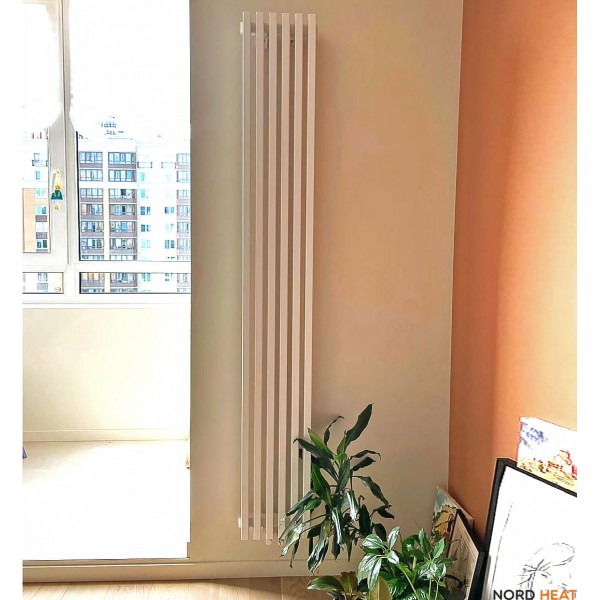 Трубчатый радиатор Quadrum 30 V высота 1750 мм 4 секции боковое 1/2" белый муар