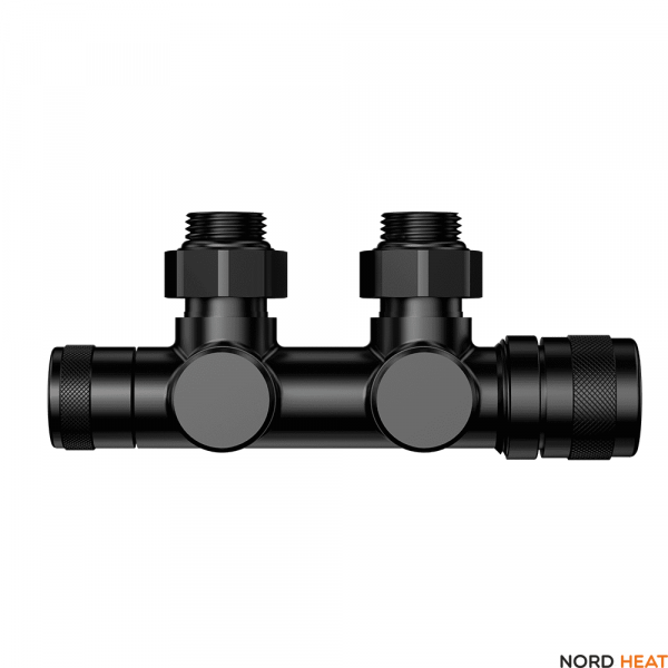 Узел нижнего подключения Primoclima Lunar 1/2"х3/4"Е оружейный металлик, угловой правый