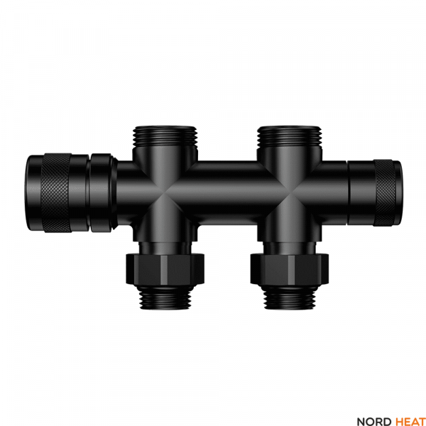 Узел нижнего подключения Primoclima Lunar 1/2"х3/4"Е оружейный металлик, прямой