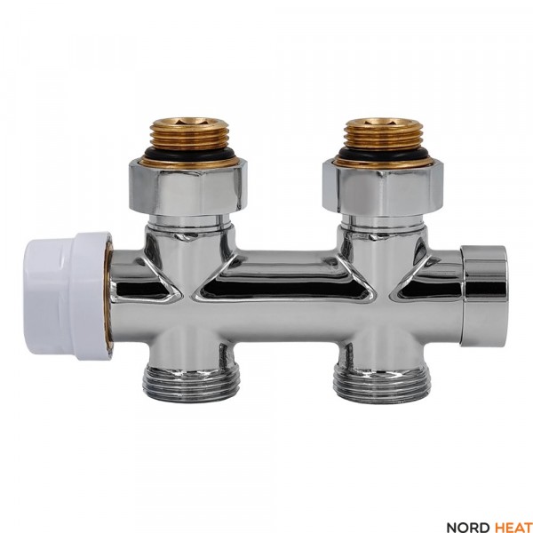 Узел нижнего подключения Primoclima Thermolink 1/2"х3/4"Е Хром, прямой Узел нижнего подключения Primoclima Thermolink 1/2"х3/4"Е Хром, прямой