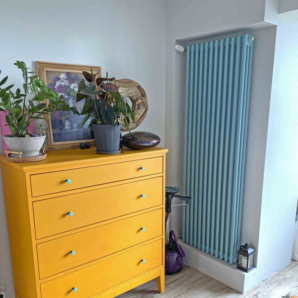 Покраска в RAL 6034 трубчатого радиатора 3180-12 секц. (высота 1800 мм длина 540 мм) Покраска в RAL 6034 трубчатого радиатора 3180-12 секц. (высота 1800 мм длина 540 мм)