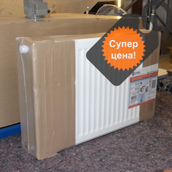 Гигиенический панельный радиатор Ventil Hygiene (тип 30 высота 500 мм длина 800 мм) нижнее подключение 3/4