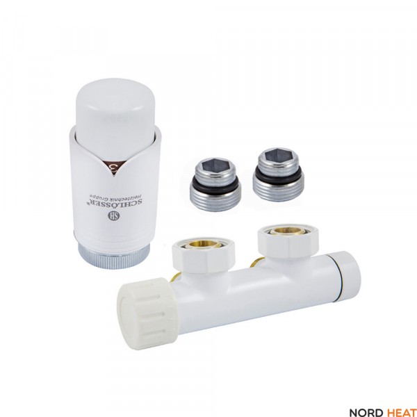 Узел подключения DUO-PLEX Белый Угловой, левый