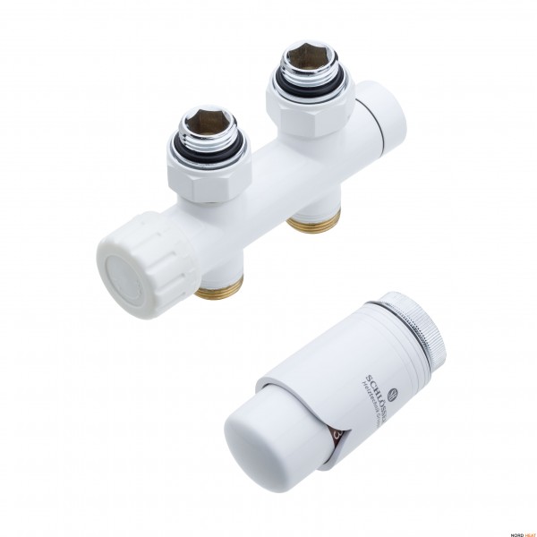 Узел подключения Shlosser DUO-PLEX Белый, Прямой Узел подключения Shlosser DUO-PLEX Белый, Прямой