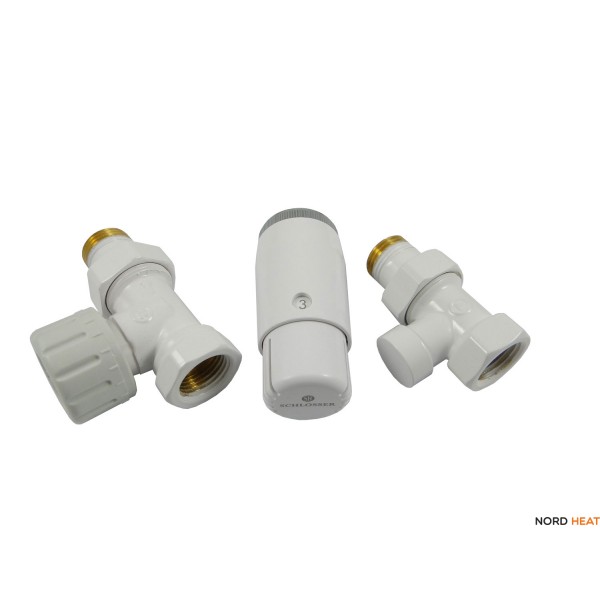 Комплект прямой Белый DN15 GZ1/2 x GW1/2 с головкой Мини M30x1,5