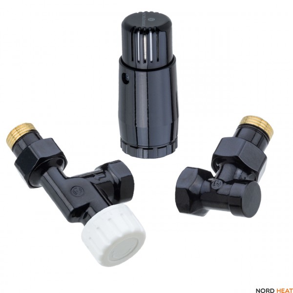 Комплект подключения Черный Аксиальный STANDARD MINI с термоголовкой MINI DIAMANT Комплект подключения Черный Аксиальный STANDARD MINI с термоголовкой MINI DIAMANT