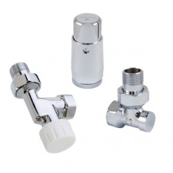 Комплект подключения Хром Аксиальный STANDARD MINI с термоголовкой MINI DIAMANT