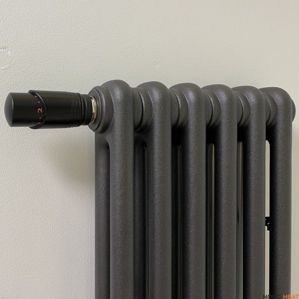 Трубчатый радиатор Rifar Tubog 2180 06 секц. (2 трубки высота 1800мм 6 секций длина 282 мм) нижнее 3/4 антрацит