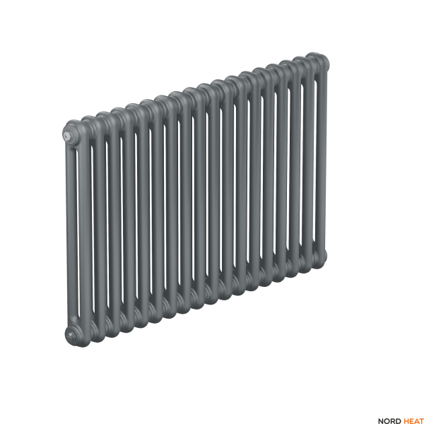Трубчатый радиатор Rifar Tubog 2057 18 секц. (2 трубки высота 565 мм 18 секций длина 828 мм) боковое 3/4 серый