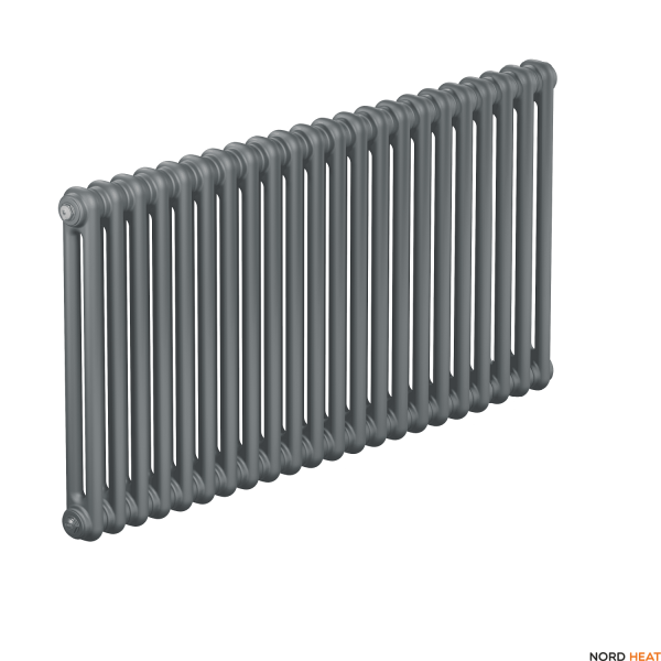 Трубчатый радиатор Rifar Tubog 2057 22 секц. (2 трубки высота 565 мм 22 секций длина 1012 мм) боковое 3/4 серый