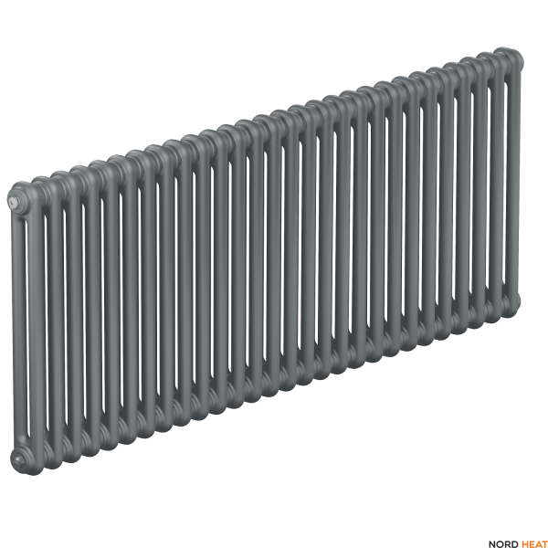 Трубчатый радиатор Rifar Tubog 2057 28 секц. (2 трубки высота 565 мм 28 секций длина 1288 мм) боковое 3/4 серый