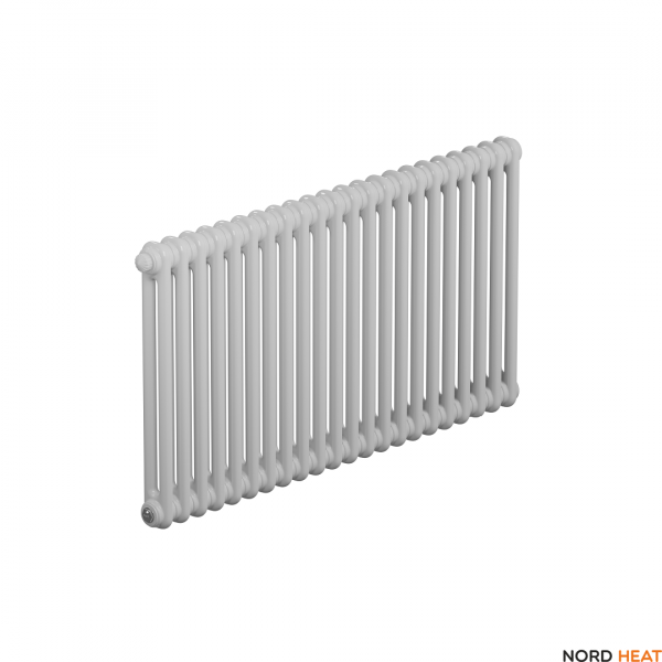 Трубчатый радиатор Rifar Tubog 2057 22 секц. (2 трубки высота 565 мм 22 секций длина 1012 мм) боковое 3/4 RAL 9016 белый