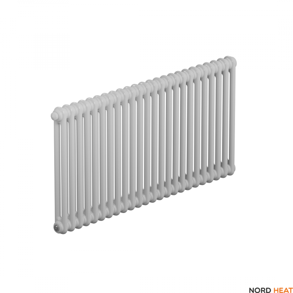 Трубчатый радиатор Rifar Tubog 2057 24 секц. (2 трубки высота 565 мм 24 секций длина 1104 мм) боковое 3/4 RAL 9016 белый