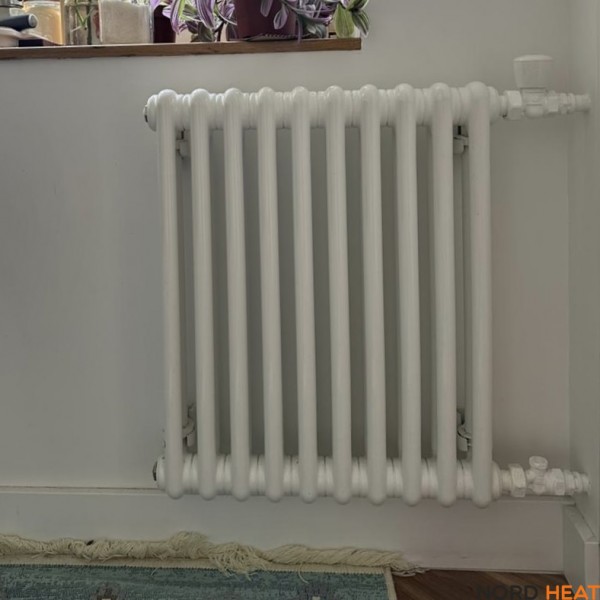 Трубчатый радиатор Rifar Tubog 2057 10 секц. (2 трубки высота 565 мм 10 секции длина 460 мм) боковое 3/4 RAL 9016 белый