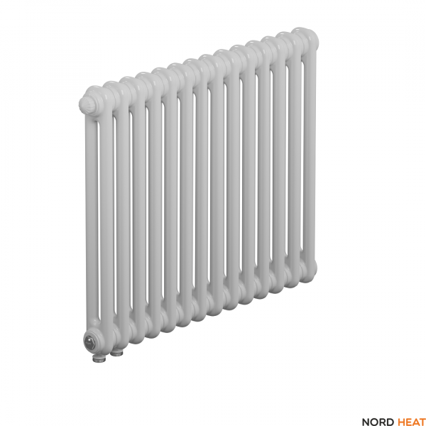 Трубчатый радиатор Rifar Tubog 2057 14 секц. DV1 (2 трубки высота 565 мм 14 секций длина 644 мм) нижнее 3/4" с вентилем RAL 9016 белый Трубчатый радиатор Rifar Tubog 2057 14 секц. DV1 (2 трубки высота 565 мм 14 секций длина 644 мм) нижнее 3/4" с вентилем RAL 9016 белый