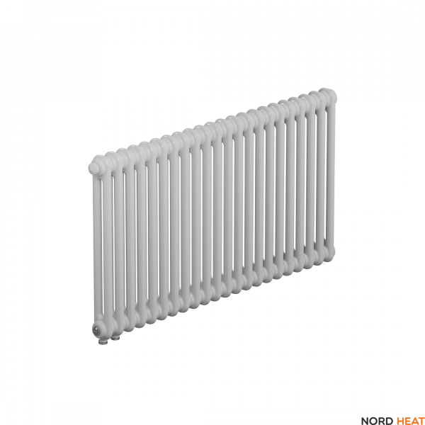 Трубчатый радиатор Rifar Tubog 2057 22 секц. DV1 (2 трубки высота 565 мм 22 секций длина 1012 мм) нижнее 3/4" с вентилем RAL 0916 белый Трубчатый радиатор Rifar Tubog 2057 22 секц. DV1 (2 трубки высота 565 мм 22 секций длина 1012 мм) нижнее 3/4" с вентилем RAL 0916 белый