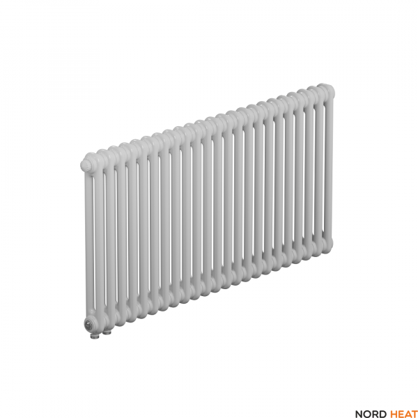 Трубчатый радиатор Rifar Tubog 2057 24 секц. DV1 (2 трубки высота 565 мм 24 секций длина 1104 мм) нижнее 3/4" с вентилем RAL 9016 белый Трубчатый радиатор Rifar Tubog 2057 24 секц. DV1 (2 трубки высота 565 мм 24 секций длина 1104 мм) нижнее 3/4" с вентилем RAL 9016 белый