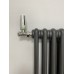 Трубчатый радиатор Rifar Tubog 2057 10 секц. DV1 (2 трубки высота 565 мм 10 секции длина 460 мм) нижнее 3/4" с вентилем антрацит