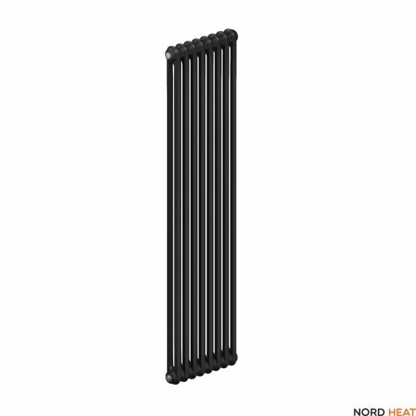 Трубчатый радиатор Rifar Tubog 2180 08 секц. (2 трубки высота 1800мм 8 секций длина 374 мм) боковое 3/4 антрацит