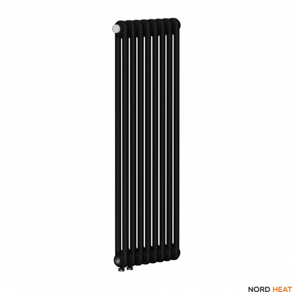 Трубчатый радиатор Rifar Tubog 2180 08 секц. (2 трубки высота 1800мм 8 секций длина 374 мм) нижнее 3/4 антрацит