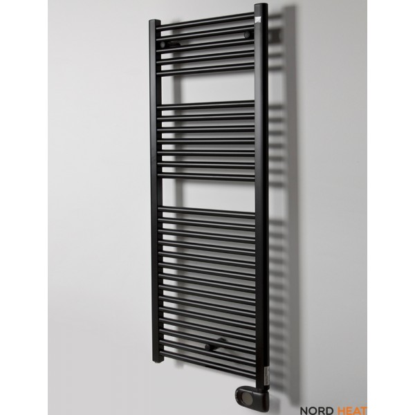 Полотенцесушитель Zehnder Aura 1226*500, RAL 9005 matt, электрический 750 Вт